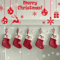 2024 Christmas Stocking Gift Bags - Embroidered Decorative Letters, Hanging Holiday Stockings for Fireplace & Tree